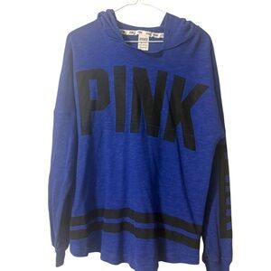 Victoria's Secret PINK sz XS blue and black hoodie